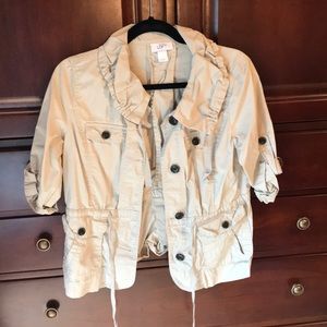 Lightweight 3/4 sleeve shirt trench